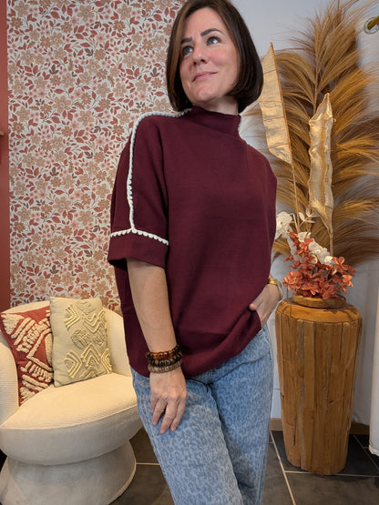Pull Zoé bordeaux