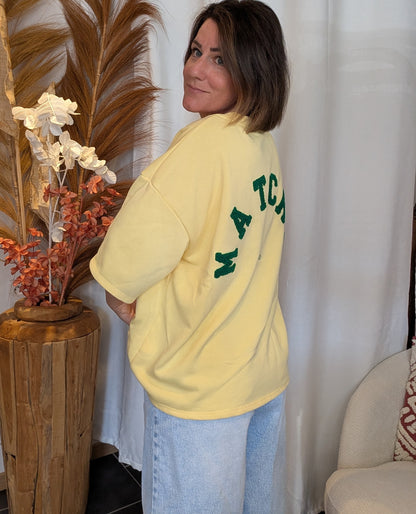 Tee-shirt sweat Matcha jaune