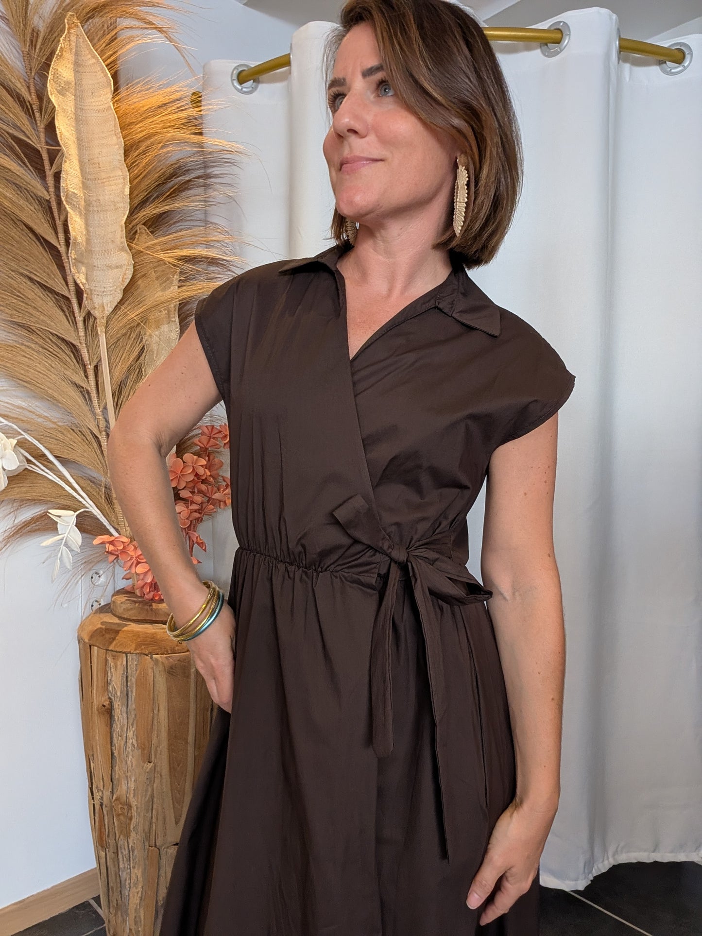 Robe St Tropez brun foncé