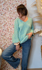 Pull Mégane vert d'eau