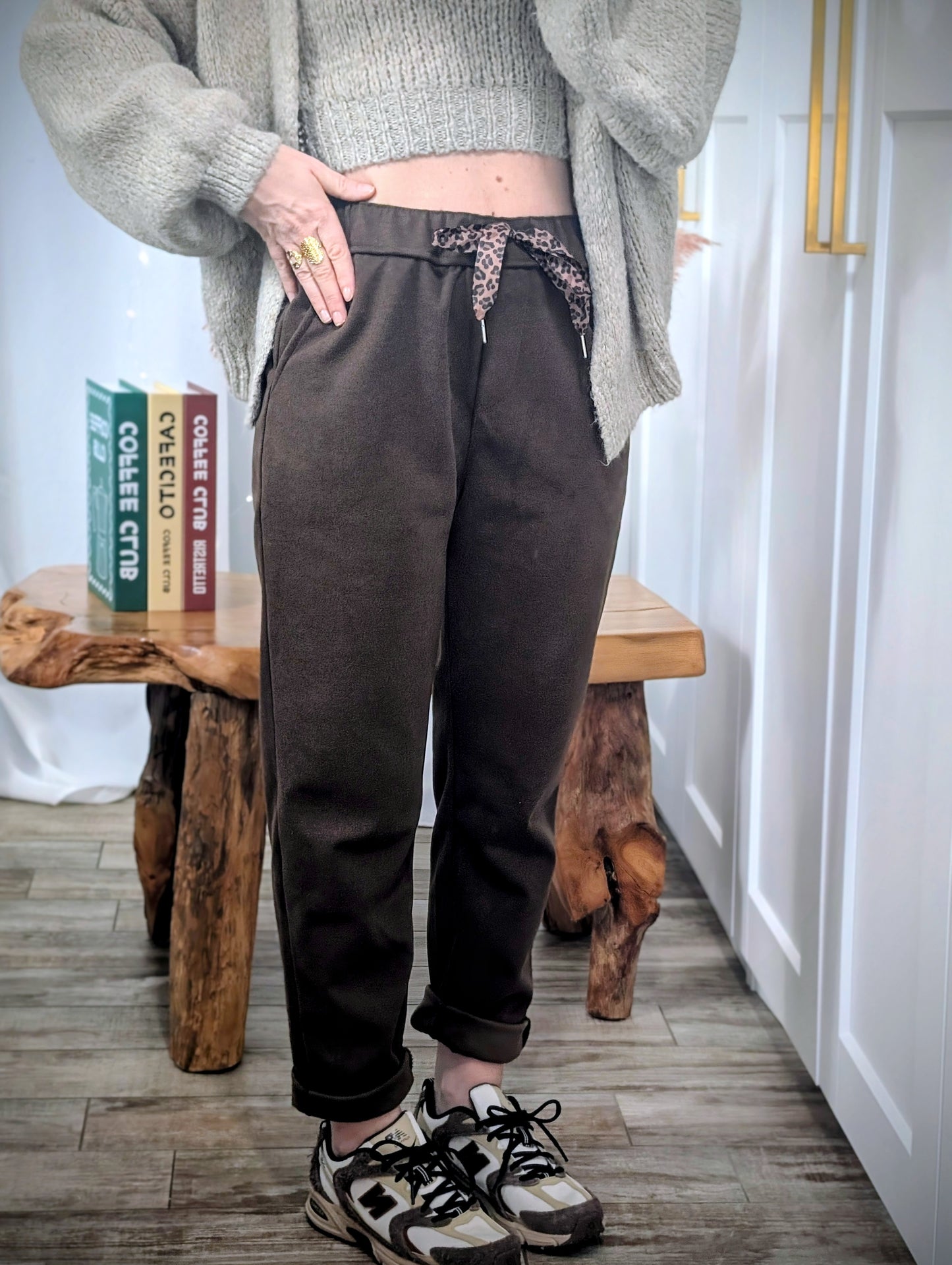 Pantalon Maeva brun foncé