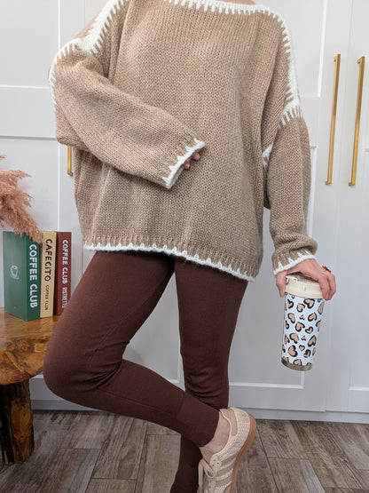 Pantalon legging Laura chocolat