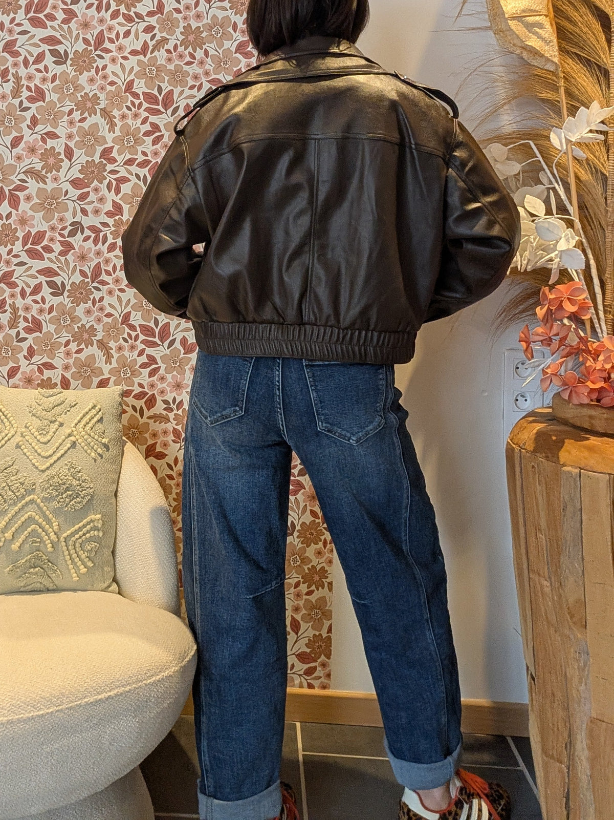 Blouson simili cuir Mona