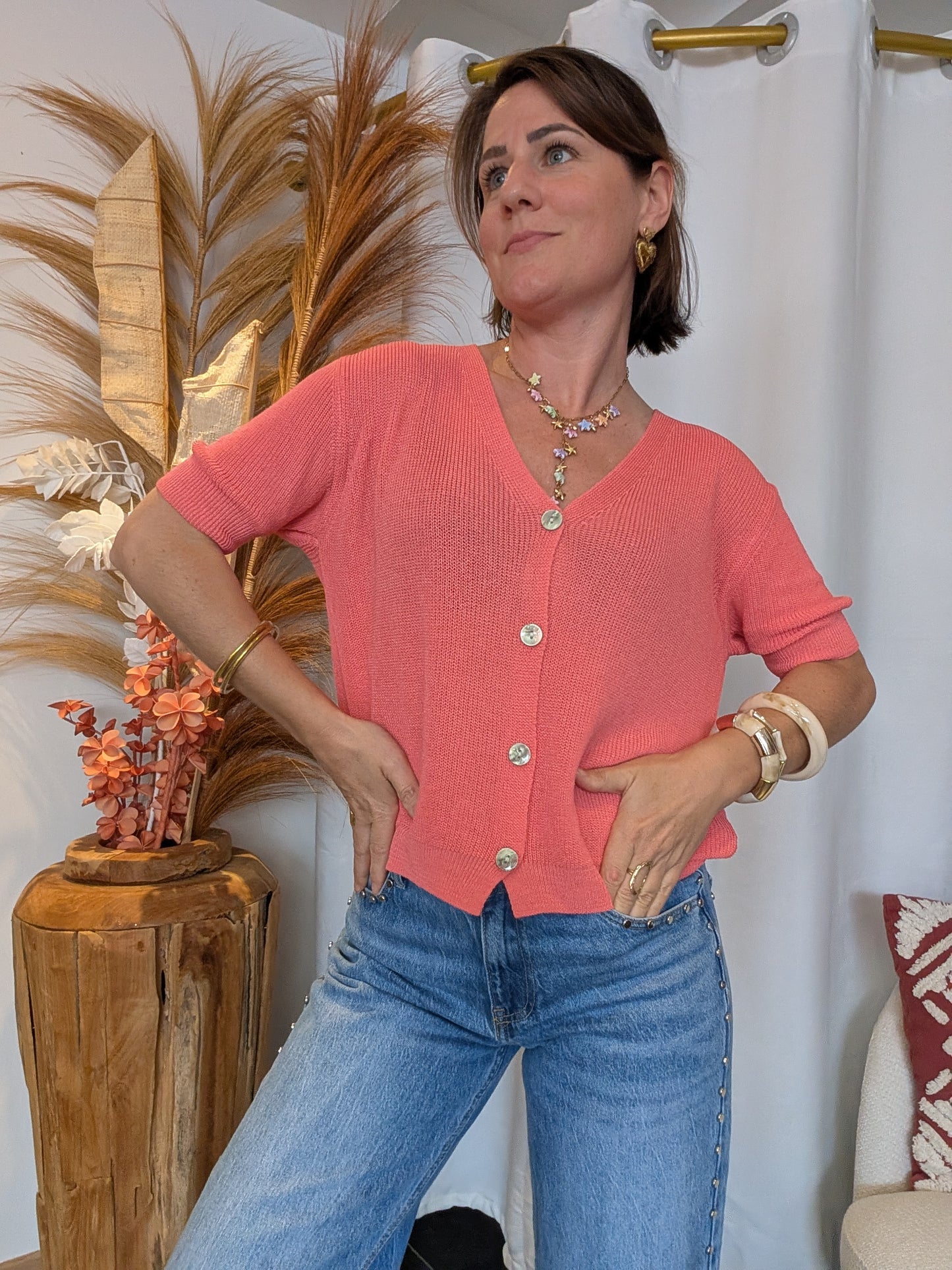 Gilet Ibiza corail
