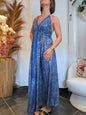 Robe dos nu bleu foncé