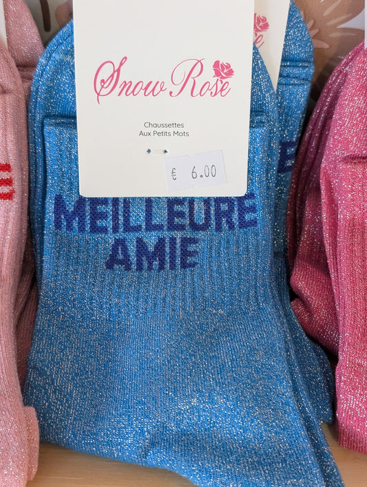 Chaussettes Meilleure amie bleu