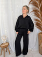 Ensemble chemise + pantalon large - Soledad (noir)