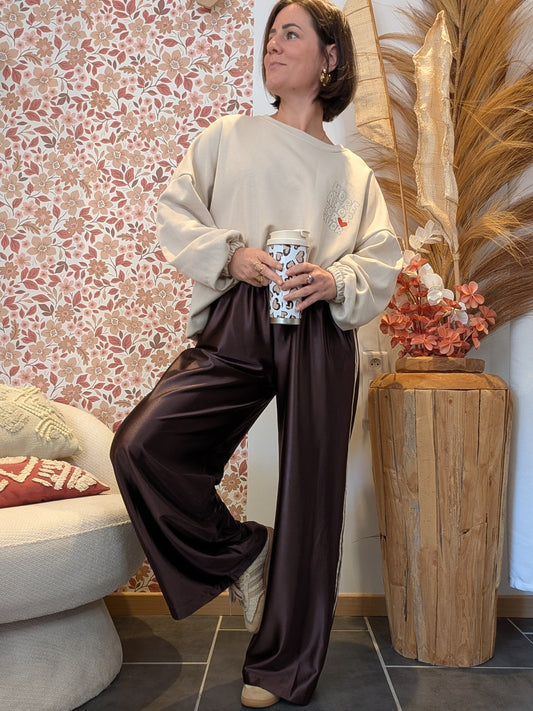 Pantalon satiné Perle