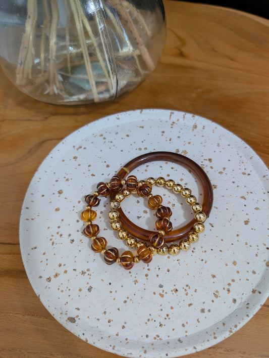 Bracelet trio Lisa brun foncé