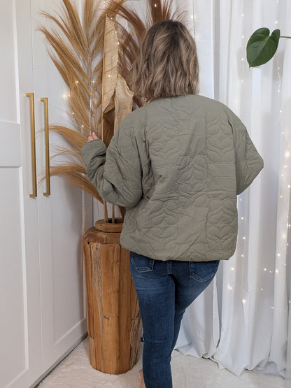 Blouson matelassé kaki